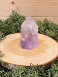 47g polished Amethyst crystal tower with translucent lilac and purple colouring