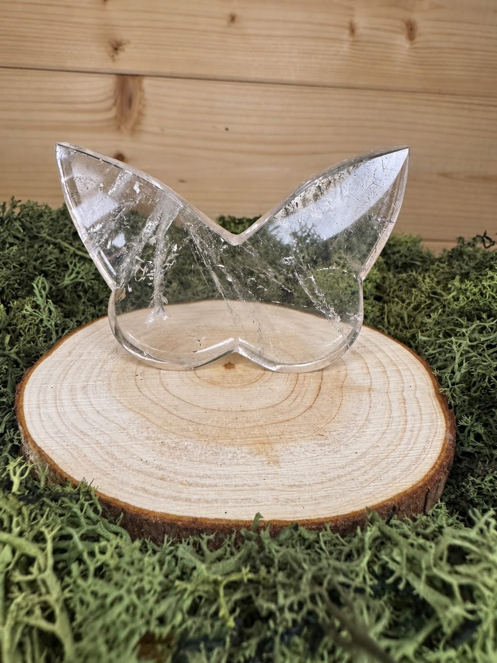 High grade Brazilian Smoky Quartz butterfly self-standing crystal carving
