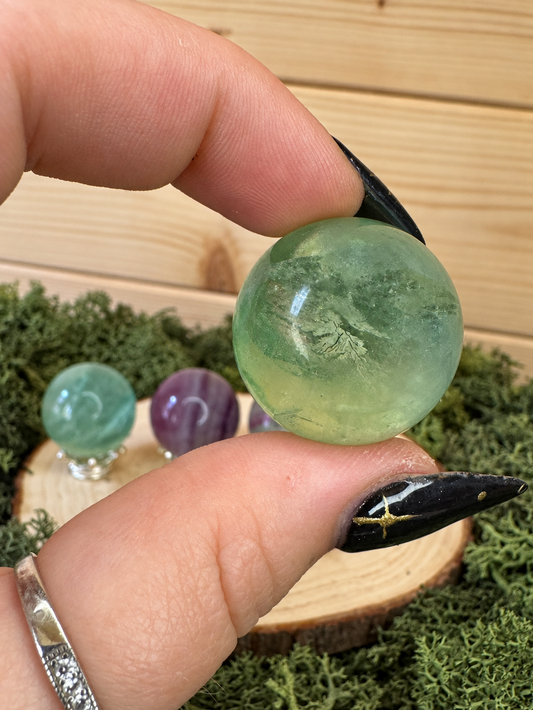 Mini Fluorite Spheres with Stands