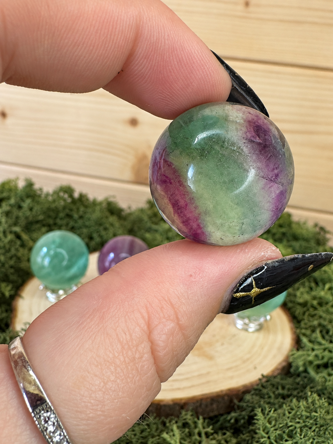 Mini Fluorite Spheres with Stands