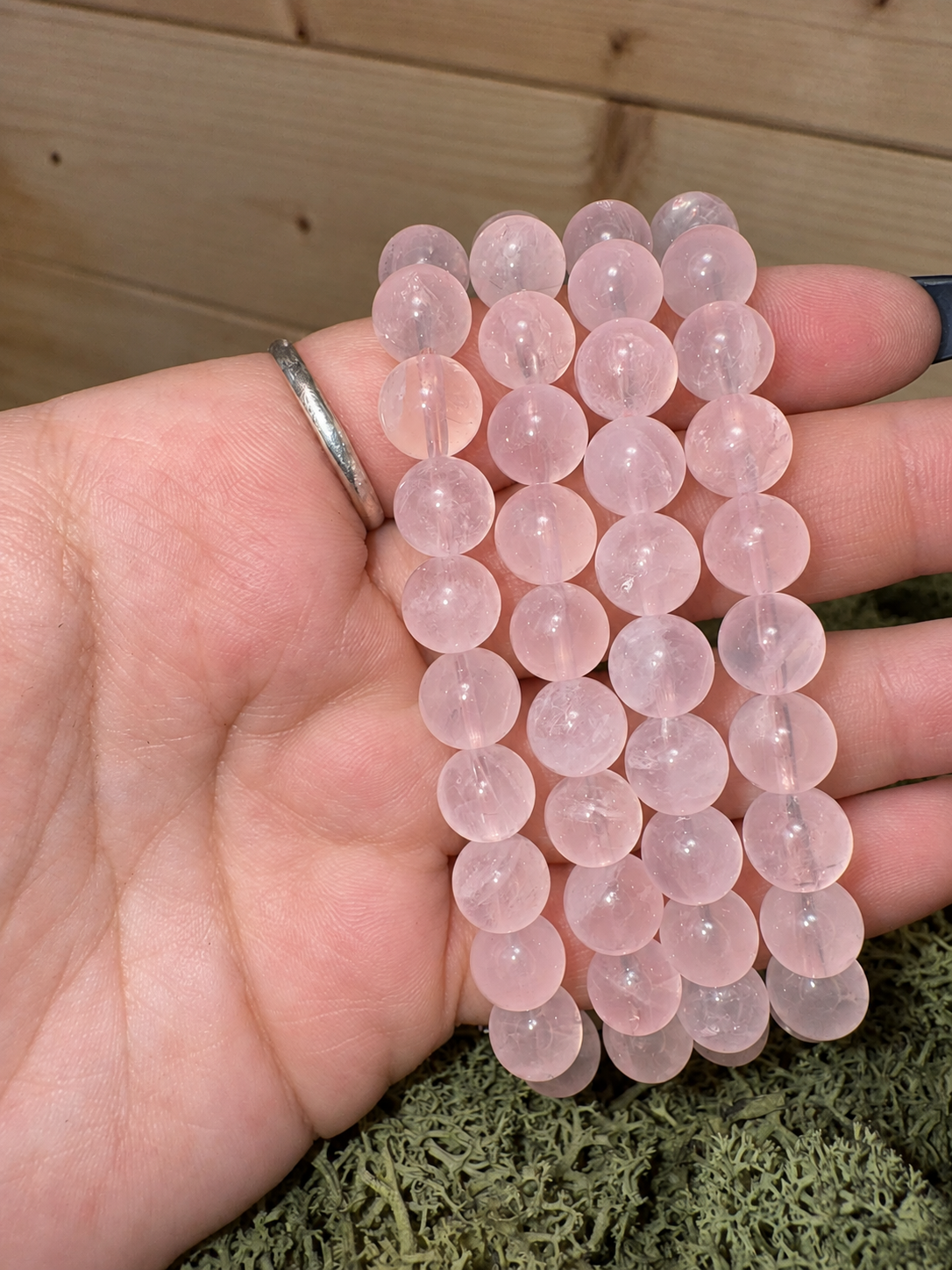 Jelly Rose Quartz Bead Bracelet