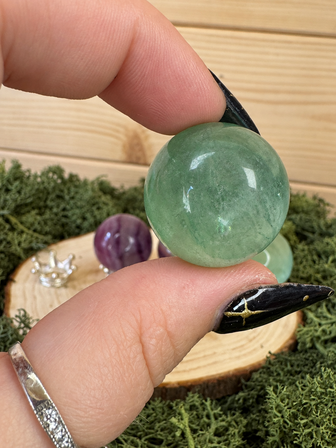 Mini Fluorite Spheres with Stands