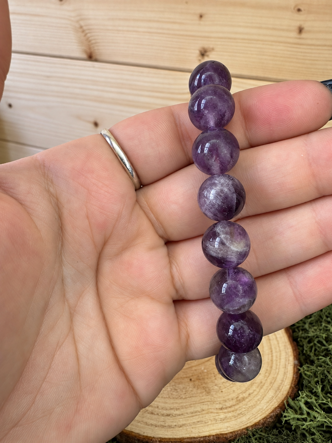 Amethyst Bead Bracelet