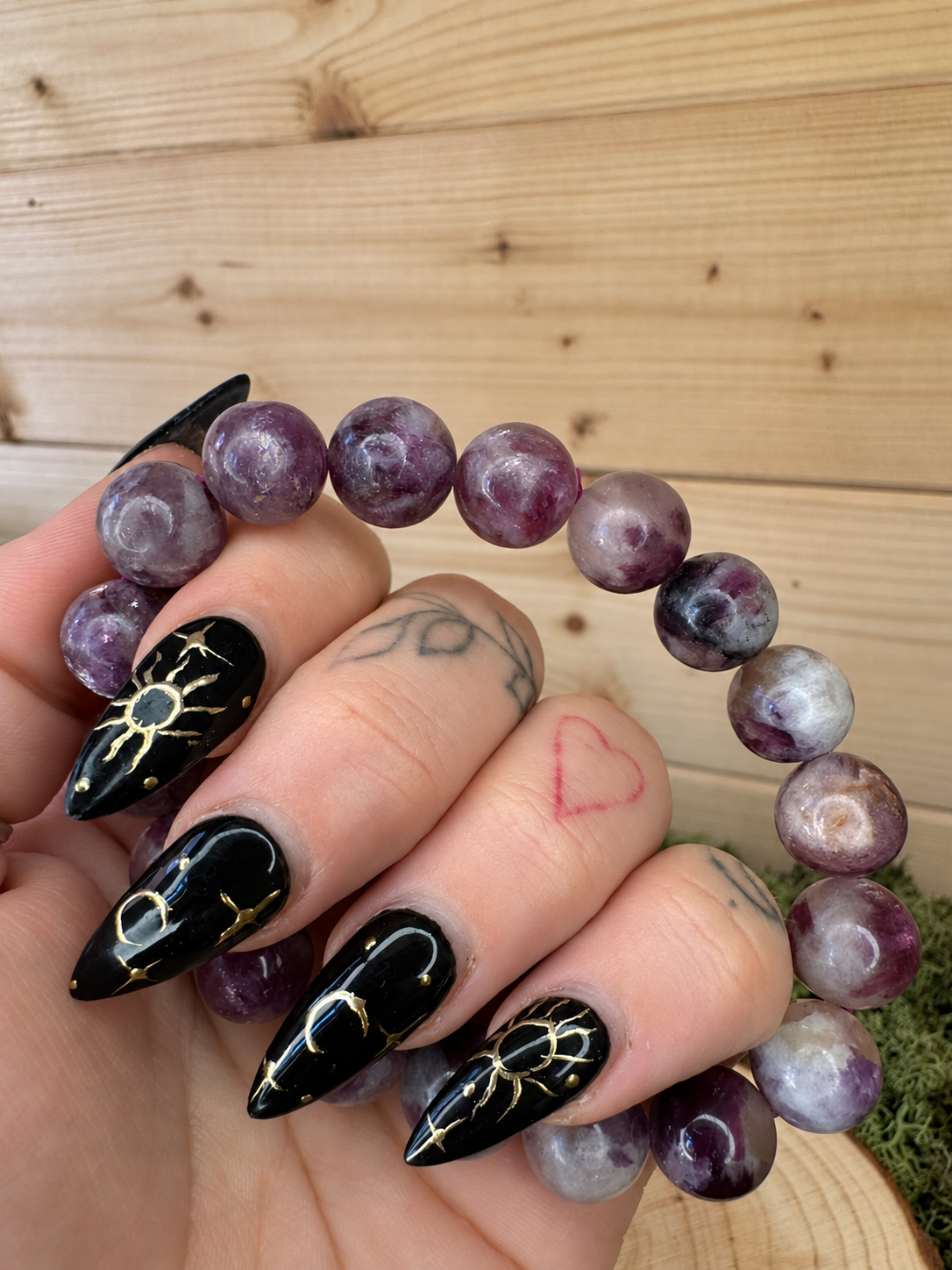 Lepidolite Mica Bead Bracelet