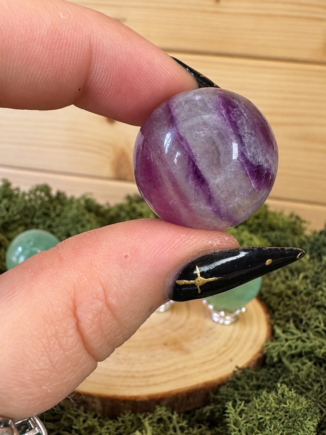 Mini Fluorite Spheres with Stands