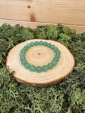 Polished Green Aventurine crystal bracelet with round green gemstone beads
