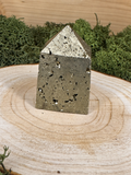 60g Peruvian Pyrite crystal tower with metallic gold surface and natural crystal formations
