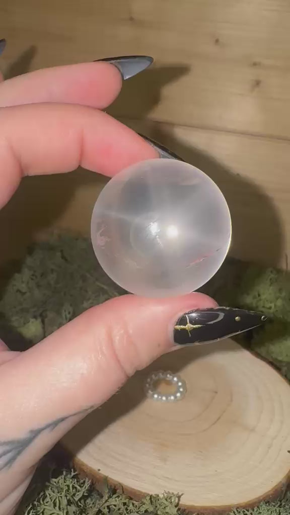 Highest Grade Ice Rose Quartz Sphere