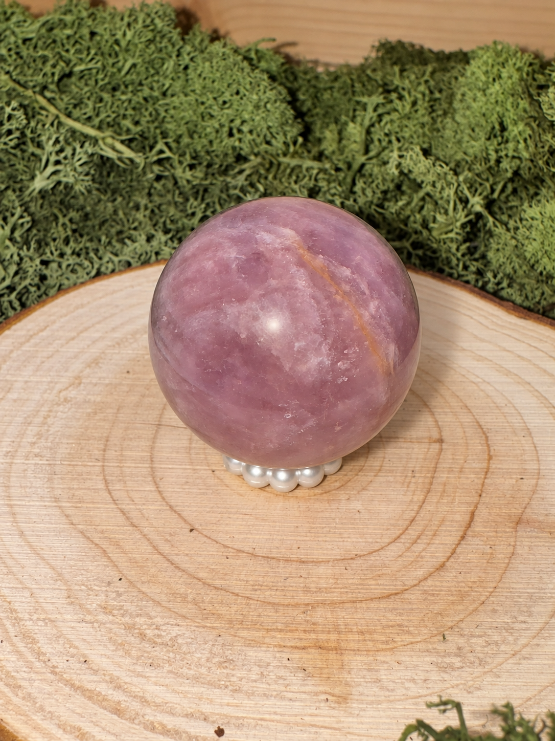 Rare Periwinkle Quartz sphere from Madagascar weighing 59g
