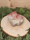 Natural Red Phantom Quartz cluster with red Hematite inclusions on matrix