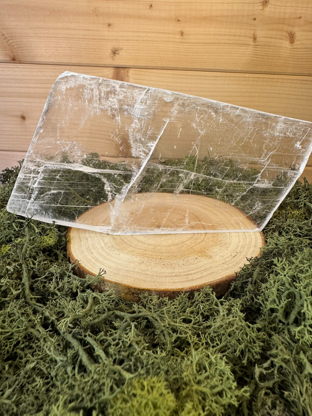 True Selenite slab C 129g transparent gypsum crystal specimen